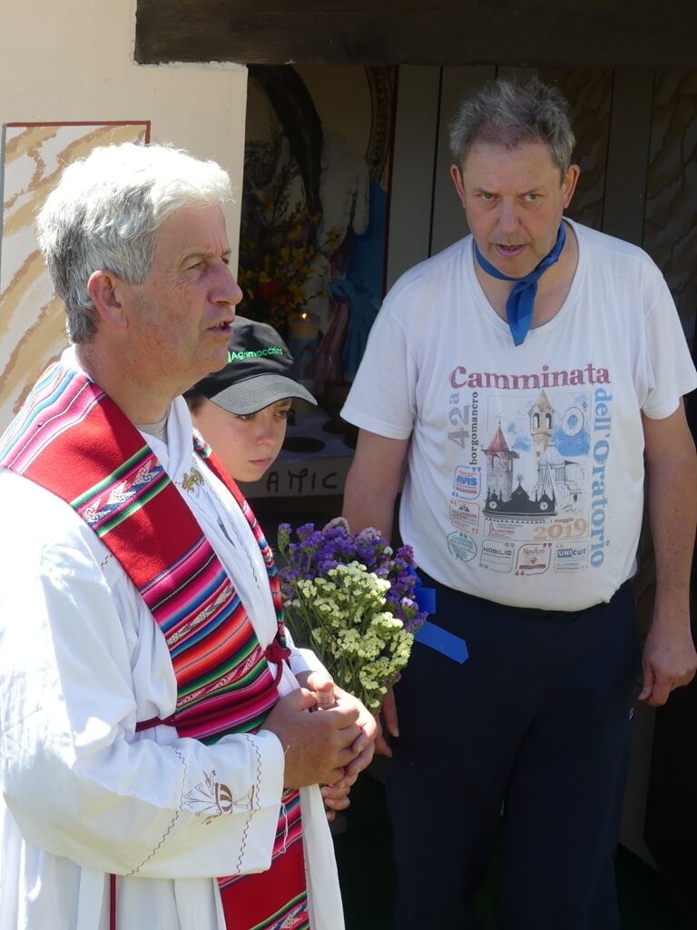 Don Gaudenzio con Emanuele Rossi (Casa Museo Di Dio)