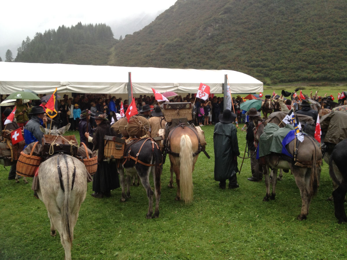 Il gruppo a nella Piana di Riale