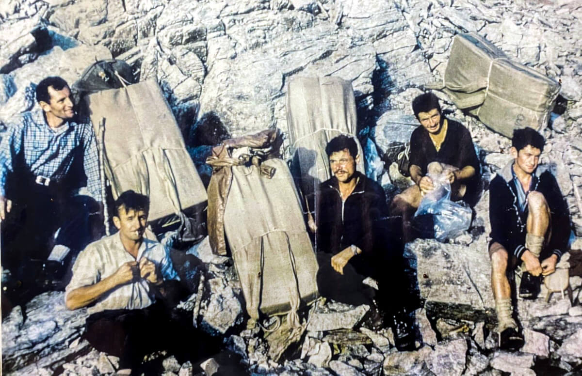 Saastal 1960: Primo Stoppini - Costantino Vanoli - Severino Bianchi - Marino Bionda - Marino Marabisso