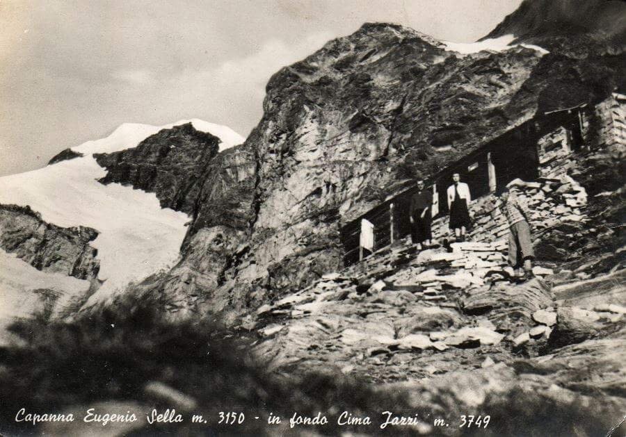 MACUGNAGA Rifugio E. Sella, Cartolina Inviata Dal Pittore Mario Moretti - Foggia (Archivio Claudio Albertini, Omegna)